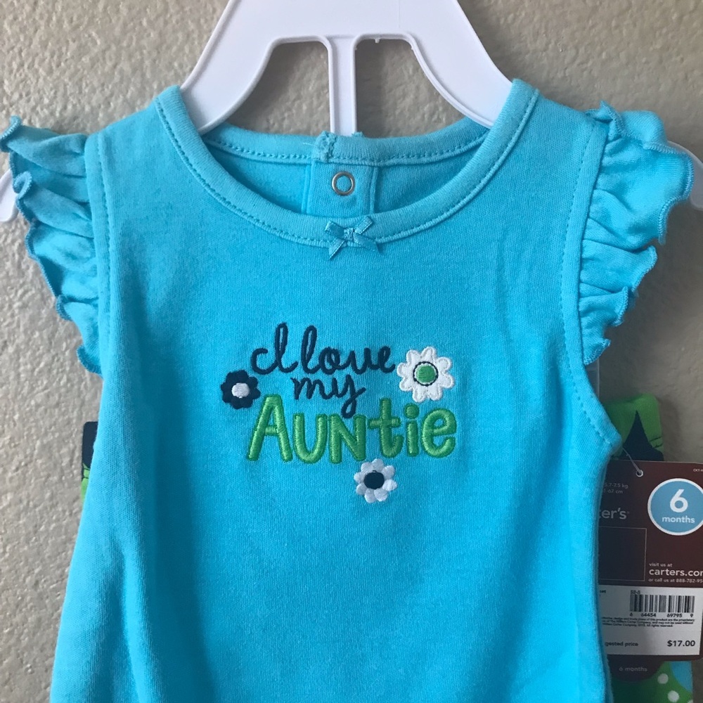 NWT Carter’s 6 Months 2 Piece Auntie Set - Picture 7 of 8